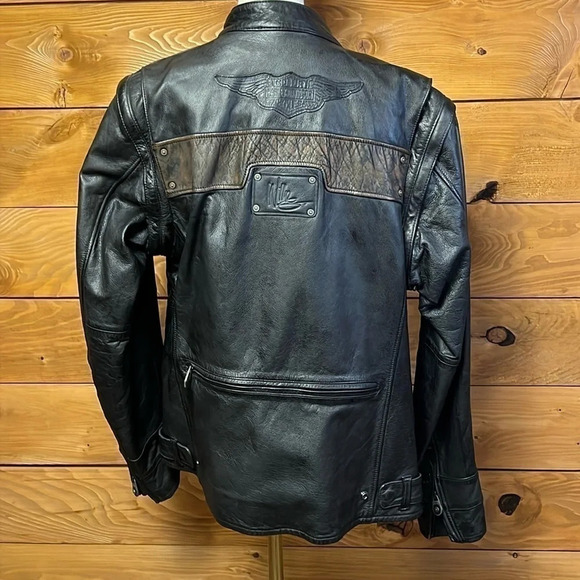 Harley Davidson Men's Leather Signature Jacket‎ Motorcycle large - Picture 1 of 12